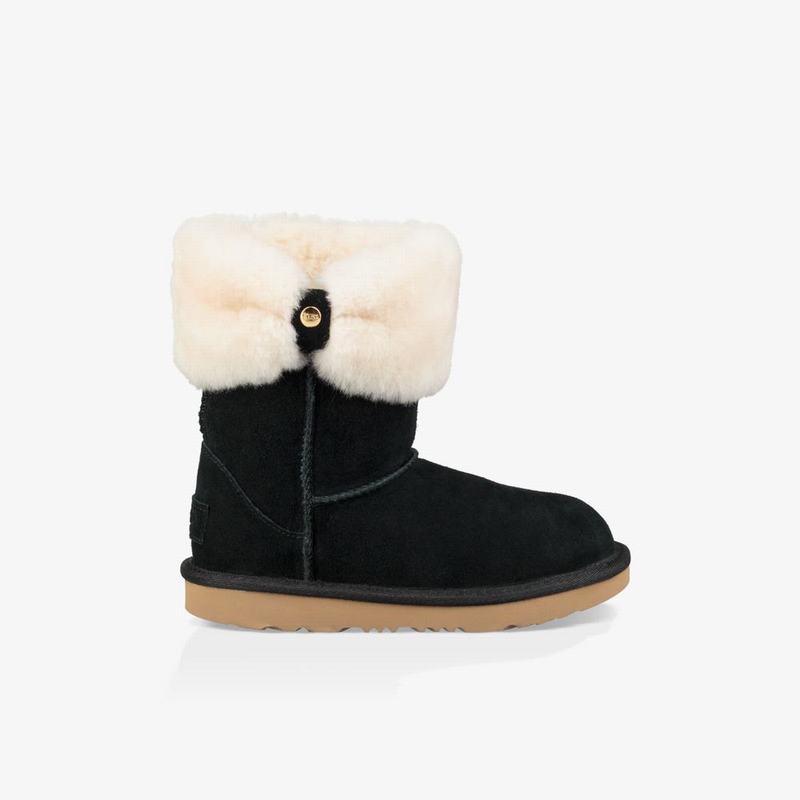 Bottes UGG Ramona Classic Short II Fille Noir Soldes 806SMVZK